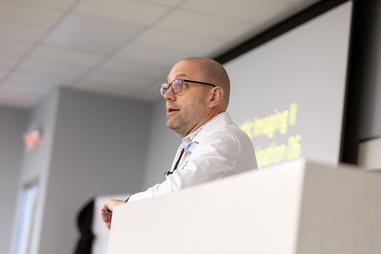 Clinicians in a hands-on continuing education course
