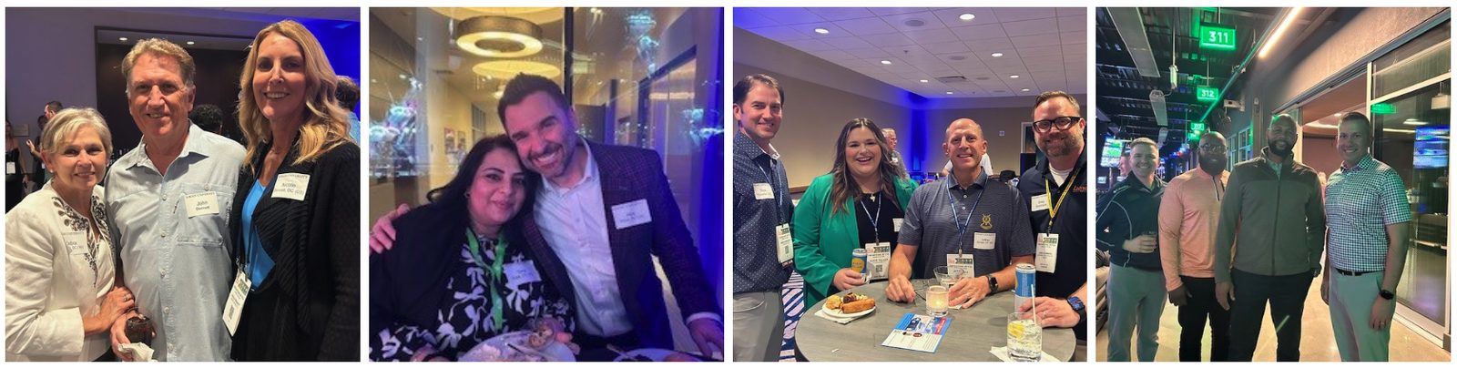 Logan University alumni reconnecting at an alumni reception